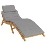 Cojín de tumbona de tela Oxford gris 186x58x3 cm de vidaXL, Cojines para sillas y sofás - Ref: Foro24-314159, Precio: 44,31 €...