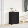 Zapatero de madera de roble negro 57x34x76 cm en Zapateros y organizadores de calzado | Comprar online en Foru.es