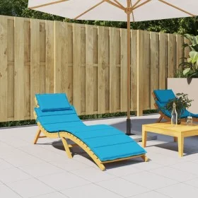 Cojín de tumbona de tela Oxford azul 186x58x3 cm de vidaXL, Cojines para sillas y sofás - Ref: Foro24-314162, Precio: 40,74 €...
