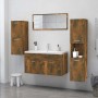 Armario de baño madera de ingeniería roble ahumado 30x30x130 cm de vidaXL, Muebles de baño - Ref: Foro24-815639, Precio: 55,1...