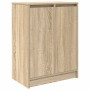 Zapatero roble Sonoma 57x34x76 cm Madera de ingeniería en Zapateros y organizadores de calzado | Comprar online en Foru.es
