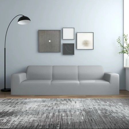 Funda elástica para sillón de 4 plazas poliéster jersey gris de vidaXL, Fundas - Ref: Foro24-332943, Precio: 29,55 €, Descuen...