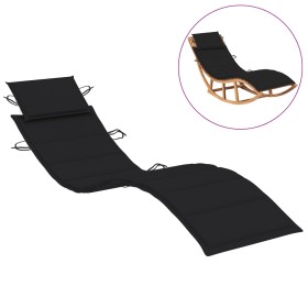 Cojín de tumbona de tela Oxford negro 186x58x3 cm de vidaXL, Cojines para sillas y sofás - Ref: Foro24-314165, Precio: 45,69 ...