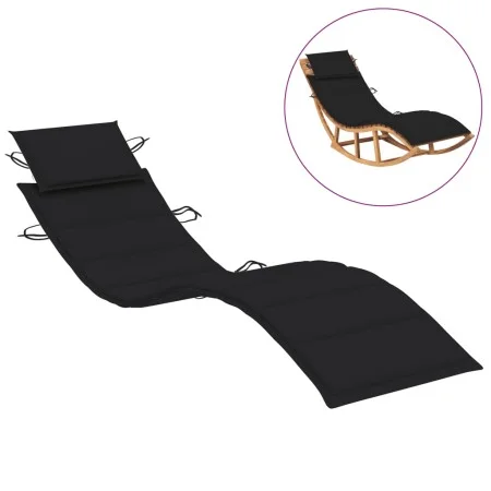 Cojín de tumbona de tela Oxford negro 186x58x3 cm de vidaXL, Cojines para sillas y sofás - Ref: Foro24-314165, Precio: 41,04 ...