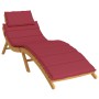 Cojín de tumbona de tela Oxford rojo tinto 186x58x3 cm de vidaXL, Cojines para sillas y sofás - Ref: Foro24-314167, Precio: 4...