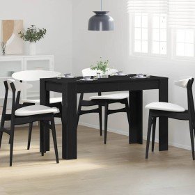 Mesa de comedor de madera ingeniería roble negro 120x60x76 cm en Mesas de comedor | Comprar online en Foru.es