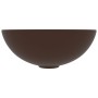 Lavabo de cuarto de baño redondo cerámica marrón oscuro de vidaXL, Lavabos - Ref: Foro24-146984, Precio: 46,92 €, Descuento: %