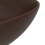 Lavabo de cuarto de baño redondo cerámica marrón oscuro de vidaXL, Lavabos - Ref: Foro24-146984, Precio: 46,92 €, Descuento: %
