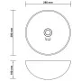 Lavabo de cuarto de baño redondo cerámica marrón oscuro de vidaXL, Lavabos - Ref: Foro24-146984, Precio: 40,74 €, Descuento: %