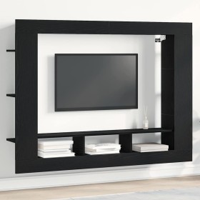 Gabinete de TV Roble negro 152 x 22 x 113 cm en Muebles TV | Comprar online en Foru.es