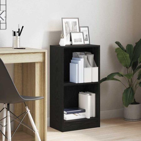 Estantería de madera de roble negro 40x24x76 cm en Librerías y estanterías | Comprar online en Foru.es