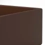 Lavabo con rebosadero cerámica marrón oscuro de vidaXL, Lavabos - Ref: Foro24-146995, Precio: 60,38 €, Descuento: %