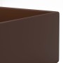 Lavabo con rebosadero cerámica marrón oscuro de vidaXL, Lavabos - Ref: Foro24-146995, Precio: 61,01 €, Descuento: %
