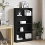 Estantería de 4 niveles de roble negro 80x24x143 cm en Librerías y estanterías | Comprar online en Foru.es