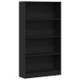 Estantería de 4 niveles de roble negro 80x24x143 cm en Librerías y estanterías | Comprar online en Foru.es