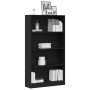 Estantería de 4 niveles de roble negro 80x24x143 cm en Librerías y estanterías | Comprar online en Foru.es