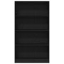 Estantería de 4 niveles de roble negro 80x24x143 cm en Librerías y estanterías | Comprar online en Foru.es