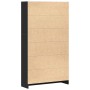 Estantería de 4 niveles de roble negro 80x24x143 cm en Librerías y estanterías | Comprar online en Foru.es