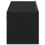 Mueble de TV de madera de roble negro 120x30x30,5 cm en Muebles TV | Comprar online en Foru.es