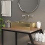 Lavabo con rebosadero 49x25x15 cm cerámica dorado de vidaXL, Lavabos - Ref: Foro24-143492, Precio: 84,80 €, Descuento: %