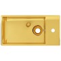 Lavabo con rebosadero 49x25x15 cm cerámica dorado de vidaXL, Lavabos - Ref: Foro24-143492, Precio: 84,80 €, Descuento: %
