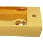 Lavabo con rebosadero 49x25x15 cm cerámica dorado de vidaXL, Lavabos - Ref: Foro24-143492, Precio: 83,72 €, Descuento: %
