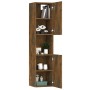 Armario de baño madera de ingeniería roble ahumado 30x30x130 cm de vidaXL, Muebles de baño - Ref: Foro24-815639, Precio: 55,1...