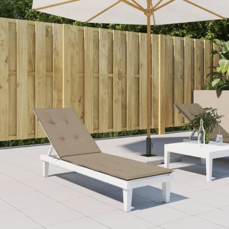 Cojín para tumbona gris taupe (75+105)x50x4 cm de vidaXL, Cojines para sillas y sofás - Ref: Foro24-314181, Precio: 36,61 €, ...