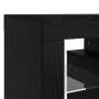 Mueble de TV con luces LED roble negro 140x36,5x40 cm en Muebles TV | Comprar online en Foru.es