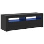 Mueble de TV con luces LED roble negro 120x35x40 cm en Muebles TV | Comprar online en Foru.es