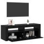 Mueble de TV con luces LED roble negro 120x35x40 cm en Muebles TV | Comprar online en Foru.es