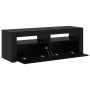 Mueble de TV con luces LED roble negro 120x35x40 cm en Muebles TV | Comprar online en Foru.es