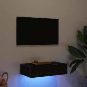 Mueble de TV con luces LED Roble Negro 60x35x15,5 cm en Muebles TV | Comprar online en Foru.es