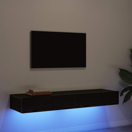 Muebles de TV con luces LED (2 unidades), roble negro, 60 x 35 x 15,5 cm en Muebles TV | Comprar online en Foru.es