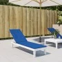 Cojín para tumbona azul real (75+105)x50x4 cm de vidaXL, Cojines para sillas y sofás - Ref: Foro24-314183, Precio: 32,75 €, D...