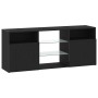 Mueble de TV con luces LED roble negro 120x30x50 cm en Muebles TV | Comprar online en Foru.es