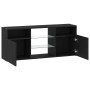 Mueble de TV con luces LED roble negro 120x30x50 cm en Muebles TV | Comprar online en Foru.es