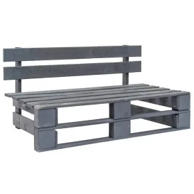 Banco de palés para jardín madera gris de vidaXL, Bancos de jardín - Ref: Foro24-44697, Precio: 70,76 €, Descuento: %