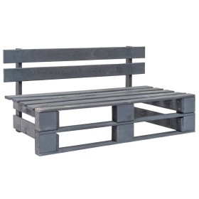Banco de palés para jardín madera gris de vidaXL, Bancos de jardín - Ref: Foro24-44697, Precio: 78,07 €, Descuento: %