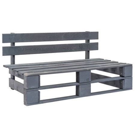 Banco de palés para jardín madera gris de vidaXL, Bancos de jardín - Ref: Foro24-44697, Precio: 78,07 €, Descuento: %