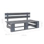 Banco de palés para jardín madera gris de vidaXL, Bancos de jardín - Ref: Foro24-44697, Precio: 78,07 €, Descuento: %