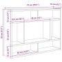 Estante de pared de madera vieja 75x16x55 cm Madera ingeniería en Estanterías | Comprar online en Foru.es