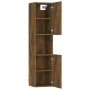 Armario de baño madera de ingeniería roble ahumado 30x30x130 cm de vidaXL, Muebles de baño - Ref: Foro24-815639, Precio: 55,1...