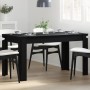 Mesa de Comedor Roble Negro 140 x 74,5 x 76 cm ratán sintético en Mesas de comedor | Comprar online en Foru.es