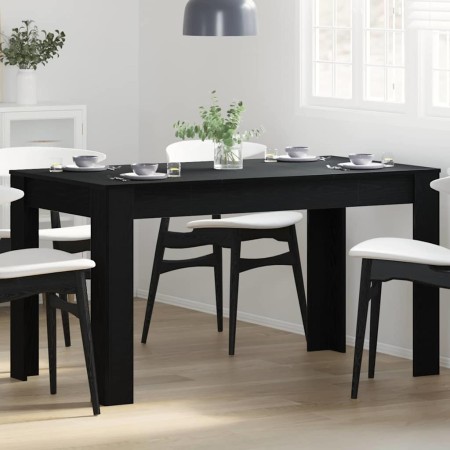 Mesa de Comedor Roble Negro 140 x 74,5 x 76 cm ratán sintético en Mesas de comedor | Comprar online en Foru.es