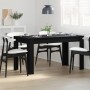 Mesa de Comedor Roble Negro 140 x 74,5 x 76 cm ratán sintético en Mesas de comedor | Comprar online en Foru.es