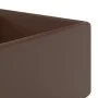 Mattes, dunkelbraunes quadratisches Überlaufwaschbecken aus Keramik, 41 x 41 cm von vidaXL, Sinkt - Ref: Foro24-146951, Preis...