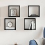 Estantes cúbicos de pared 4 uds roble negro 30x15x30 cm en Estanterías | Comprar online en Foru.es