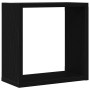 Estantes cúbicos de pared 4 uds roble negro 30x15x30 cm en Estanterías | Comprar online en Foru.es