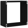 Estantes cúbicos de pared 4 uds roble negro 30x15x30 cm en Estanterías | Comprar online en Foru.es